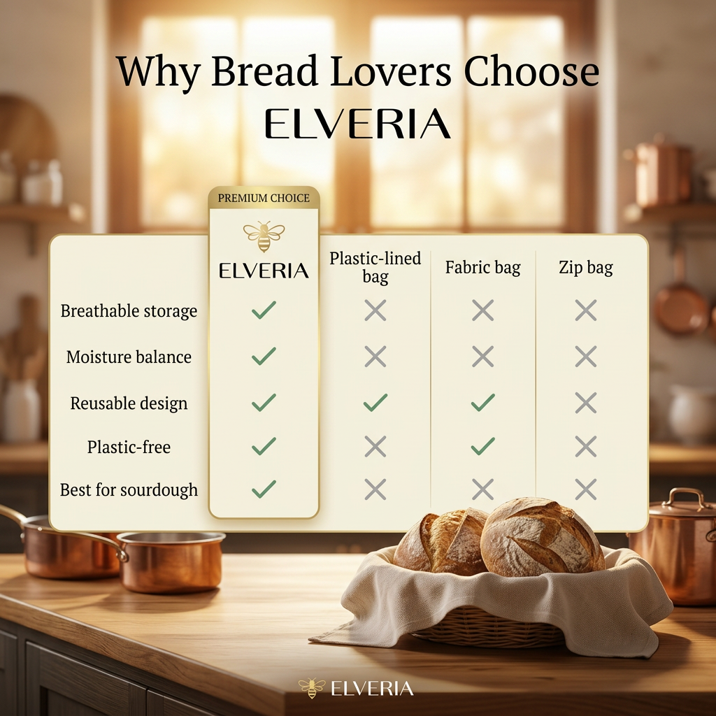 Premium 100% Cotton-Beeswax Bread Bag