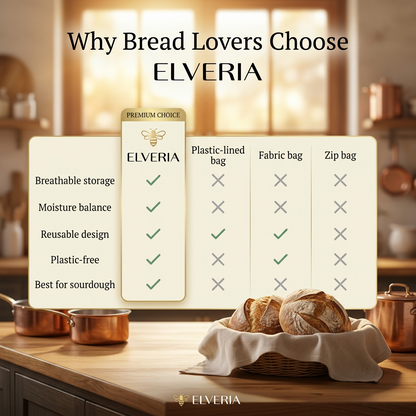 Premium 100% Cotton-Beeswax Bread Bag