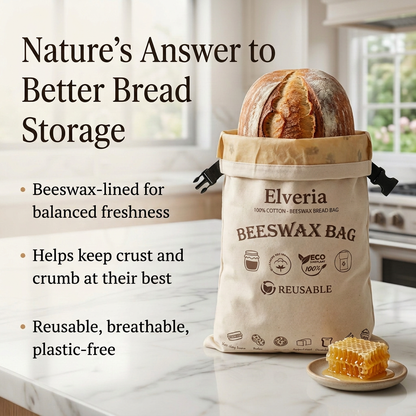 Premium 100% Cotton-Beeswax Bread Bag