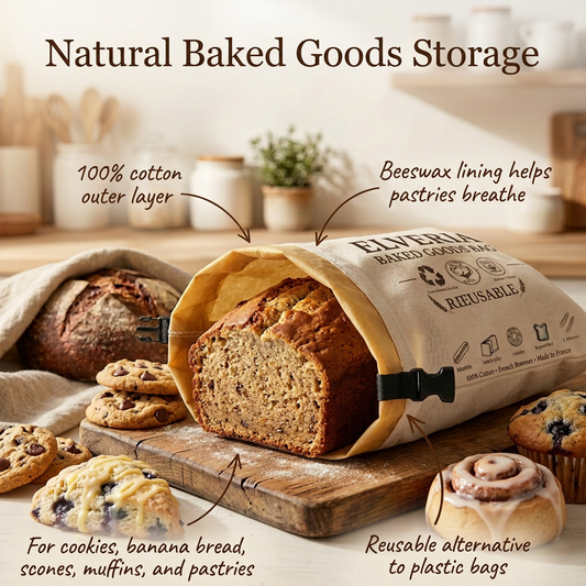 Premium 100% Cotton-Beeswax Baked Goods Bag