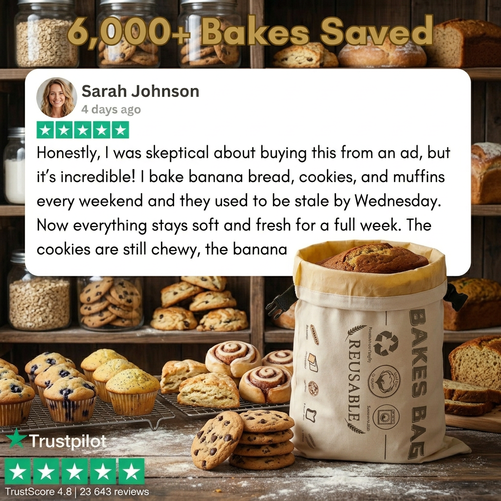 Premium 100% Cotton-Beeswax Baked Goods Bag